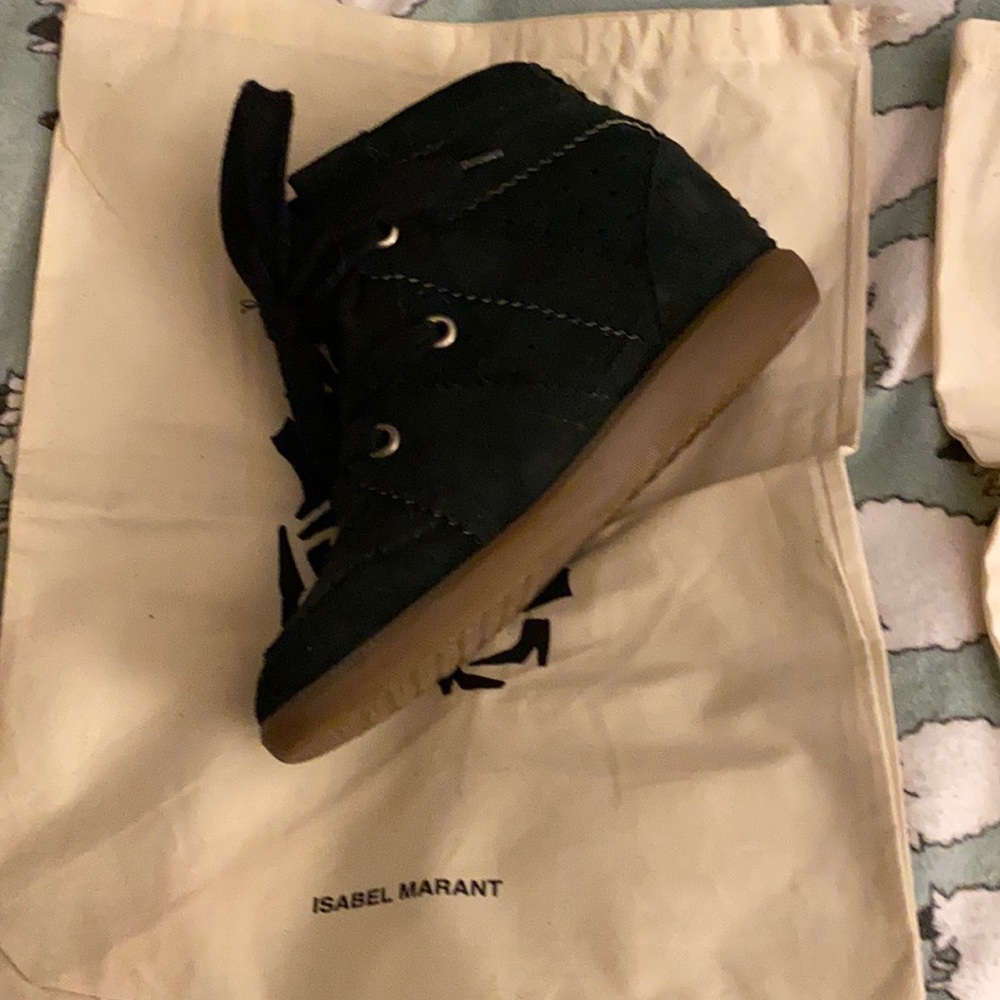 Isabel marant velvet stainer basket Bobby bkooo3 faded black suede sneakers
